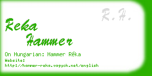 reka hammer business card