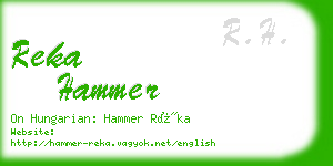 reka hammer business card